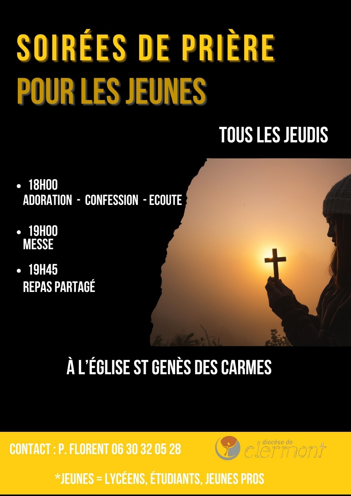 Soirée du jeudi, pastorale des jeunes Clermont Ferrand